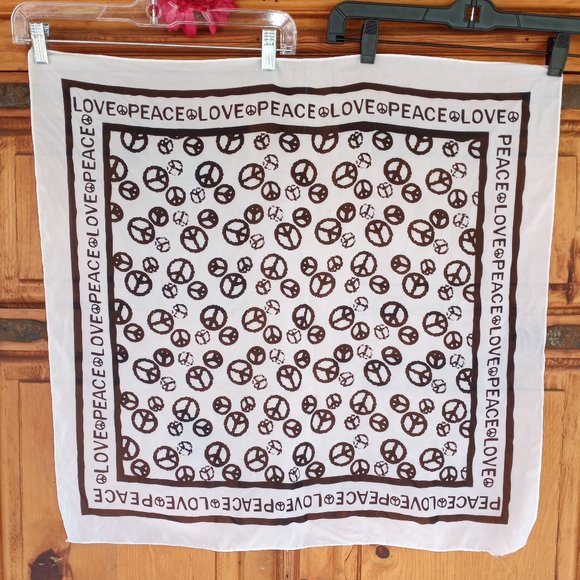 Accessories - Peace Love silky scarf